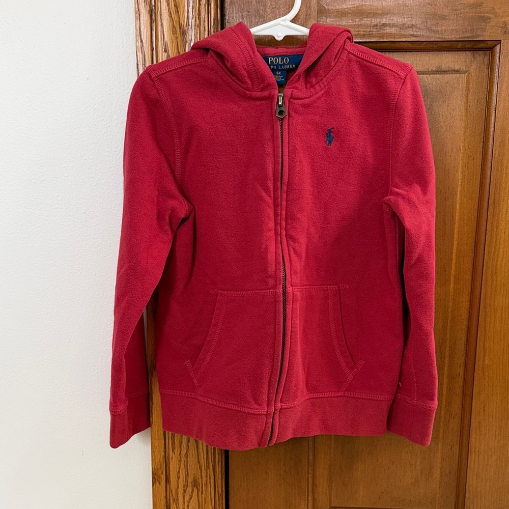 Polo by Ralph Lauren Kids Size 6X Crimson Hoodie